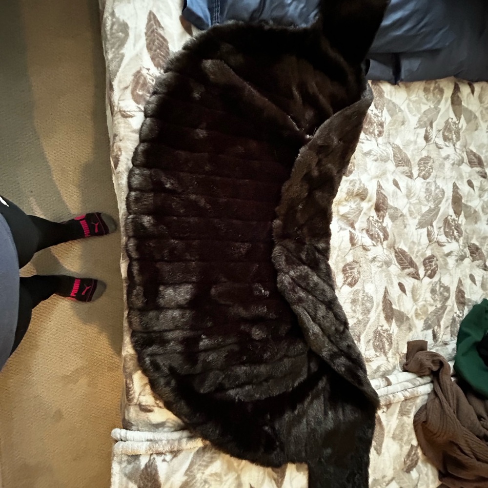 Vintage Luxurious Black Fur Stole